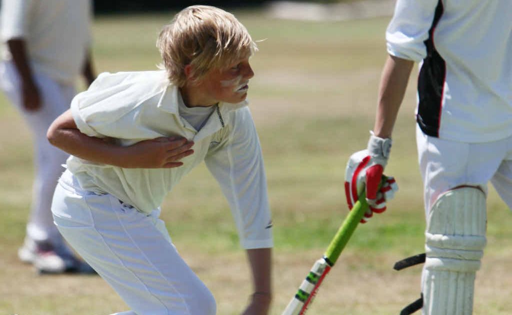 Josh Lewin sends one down for Emerald Brothers under-15s at Rundle Park in Emerald. Josh Lewin sends one down for Emerald Brothers under-15s at Rundle Park in Emerald.